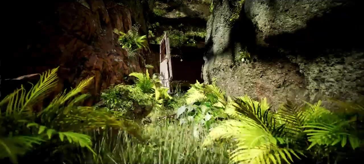 A castle on a rocky outcrop below snow-capped mountains — Unreal Engine 5 render