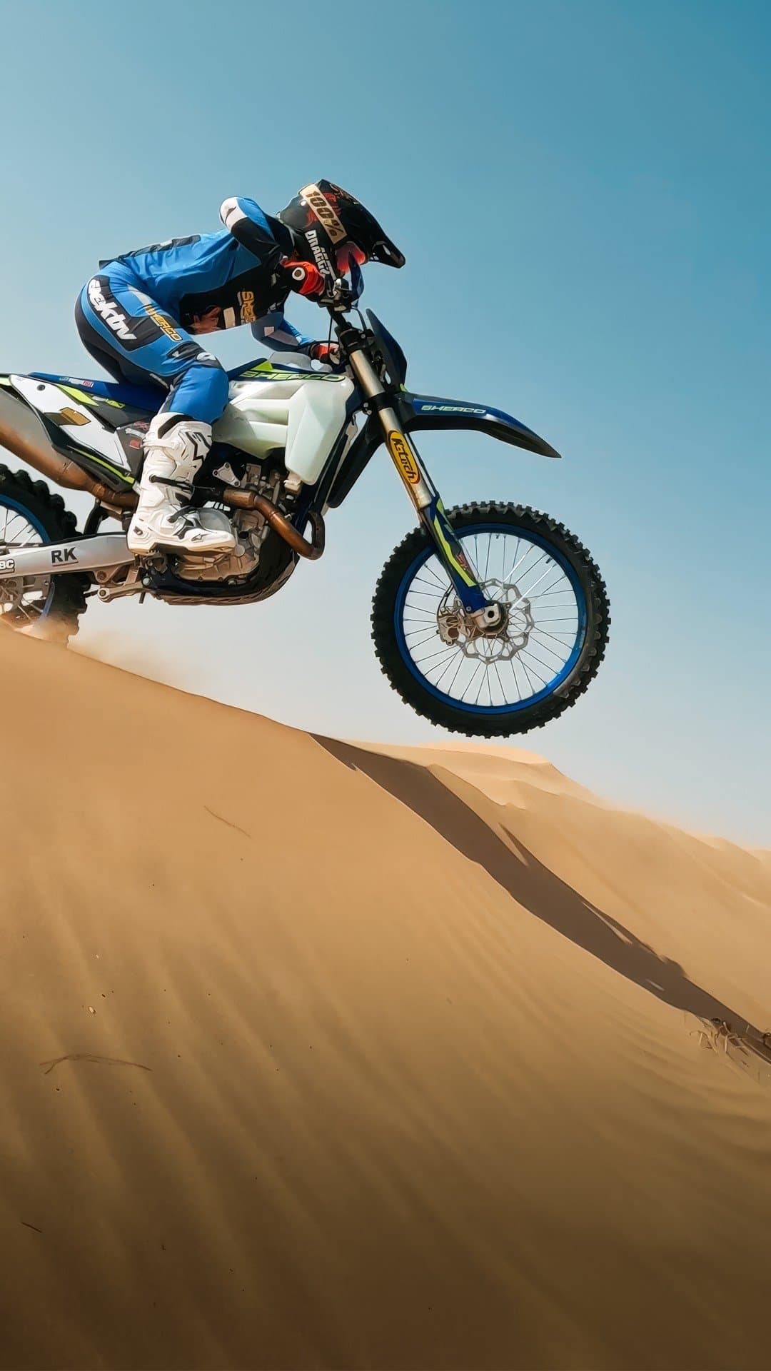 Sherco — dirt bike in the desert dunes — still 2