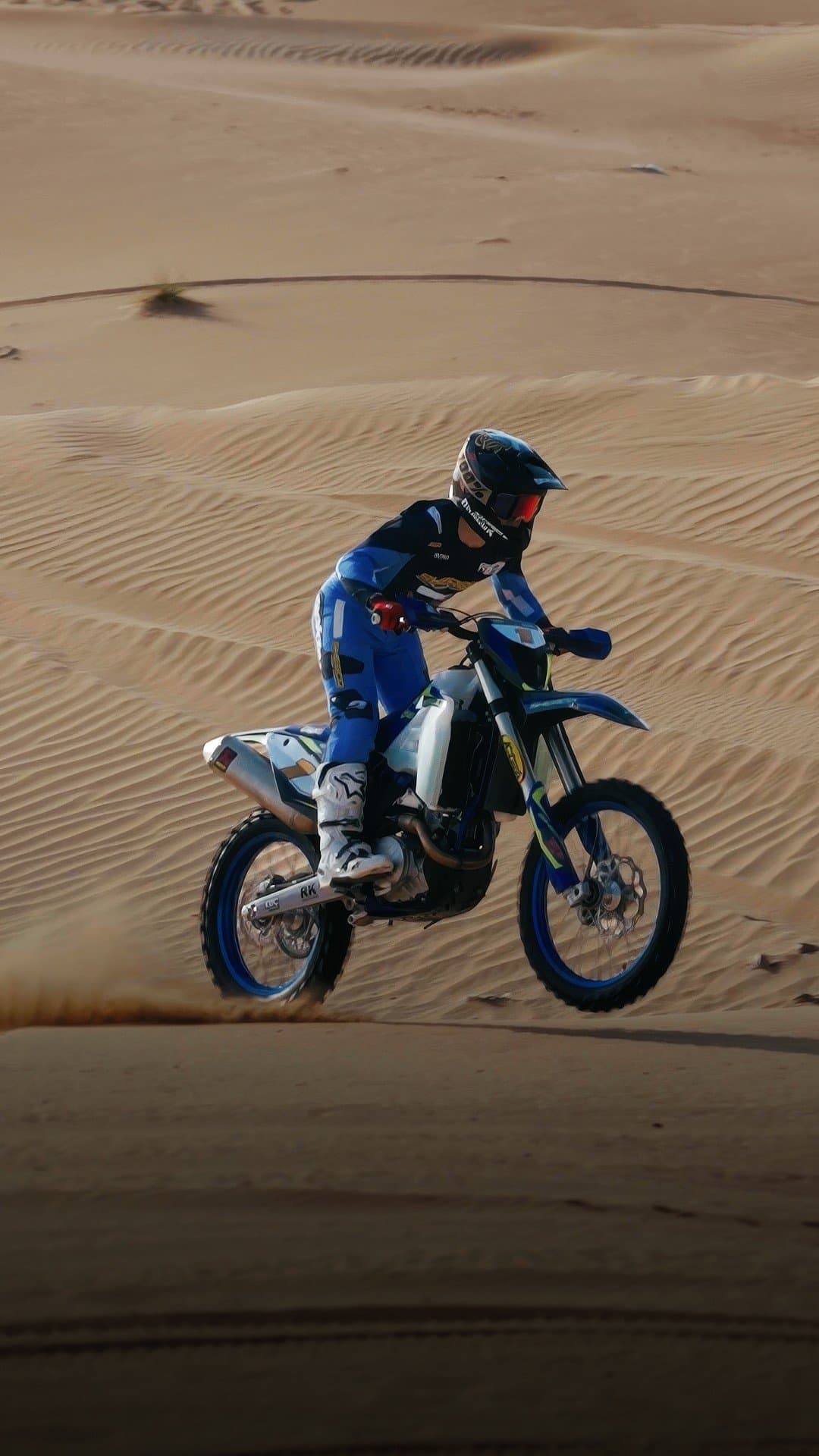 Sherco — dirt bike in the desert dunes — still 4